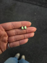 Load image into Gallery viewer, Lemon Chrysoprase Studs
