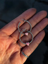 Load image into Gallery viewer, Sweetheart Twist Hoops MTO

