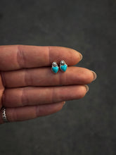 Load image into Gallery viewer, Turquoise Heart Studs
