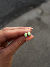 Load image into Gallery viewer, Lemon Chrysoprase Studs
